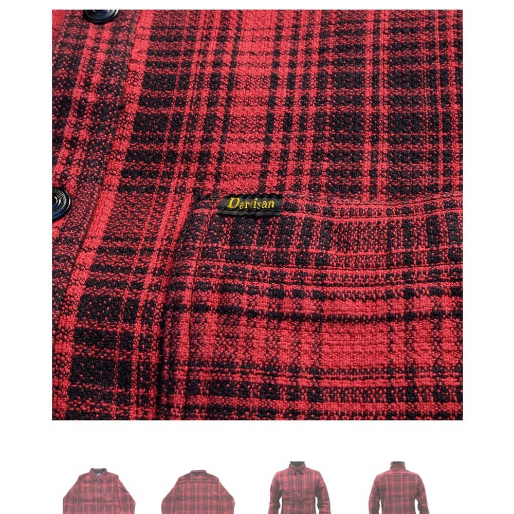 STUDIO D'ARTISAN INTERNATIONAL "HINODE" HEAVYWEIGHT FLANNEL CRUISER SHIR… - Picture 5 of 16